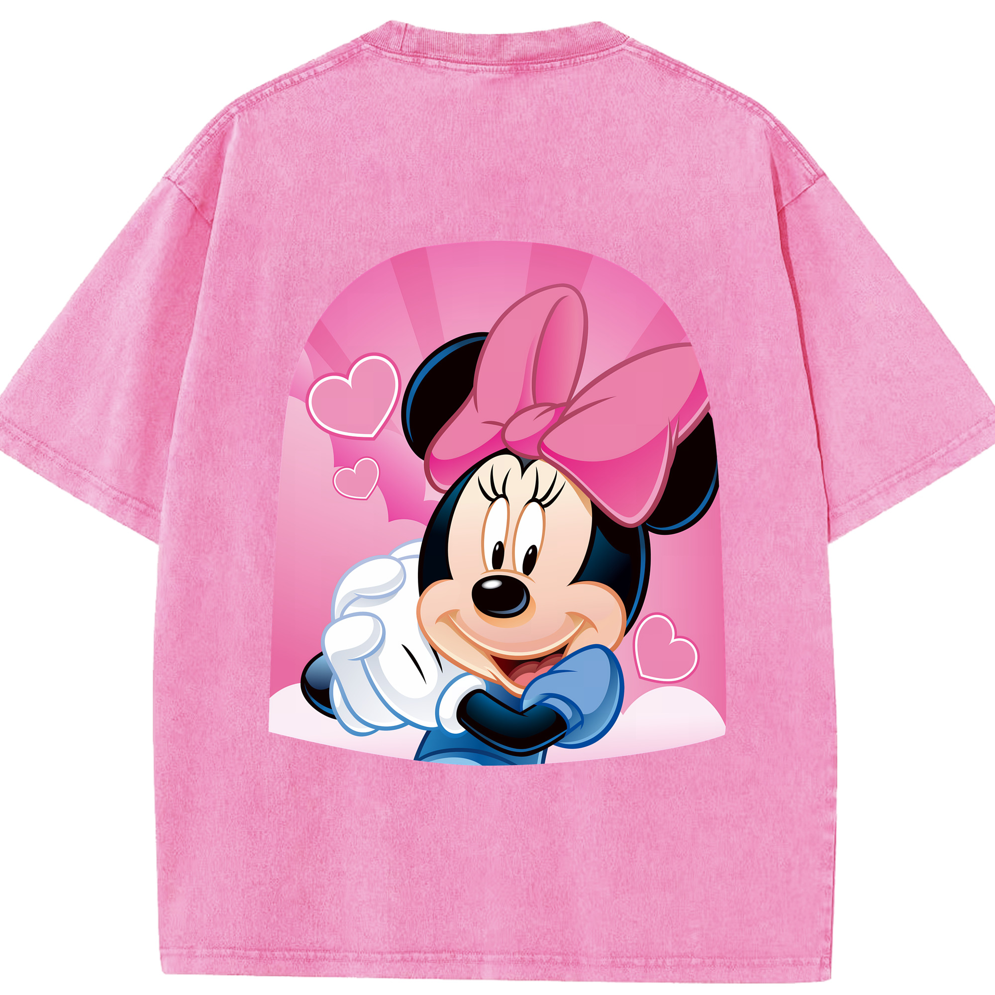 （画像用） ミッキーマウス Mickey Mouse 綿100% ヴィンテージ風 半袖Tシャツ（背面プリント）